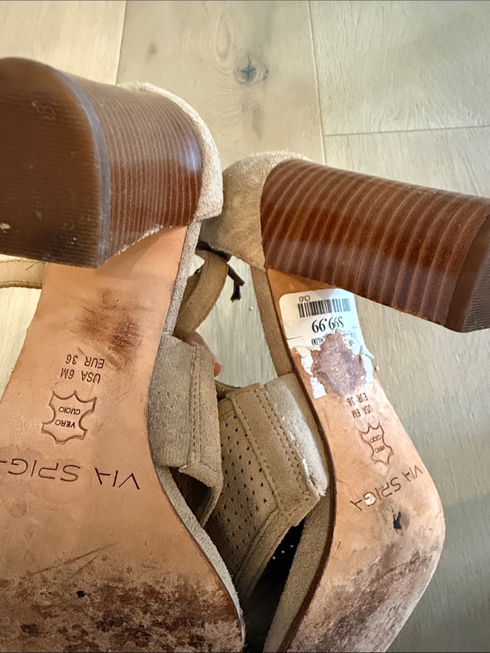 Via Spiga Suede Cutout Ankle  Heel sz 6 - Picture 7 of 7